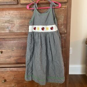 Silly Goose hand smocked dress, 6yo